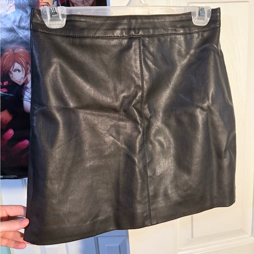 Altar'd State Black Leather Mini Skirt